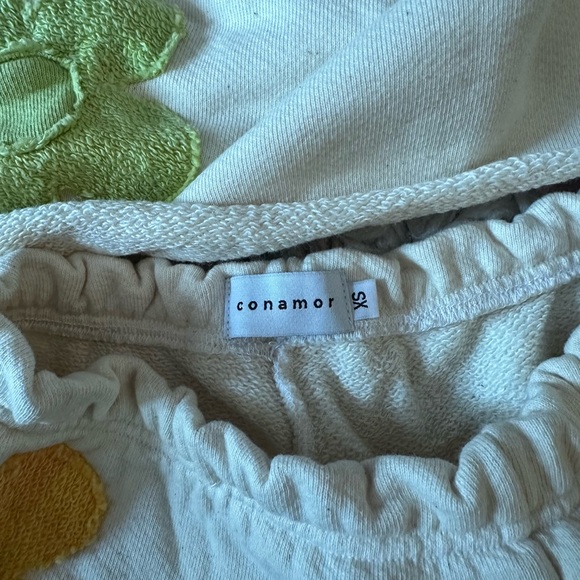 Colorful Flower Print Cropped Sweatshirt and Shorts Set - Picture 6 of 6